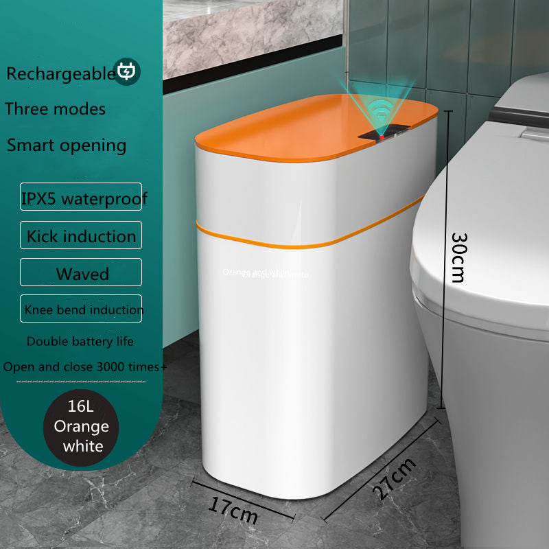 Smart Motion Sensor Trash Can – Touchless, Waterproof, and UV-Sterilized for Kitchens, Bedrooms, and Living Spaces