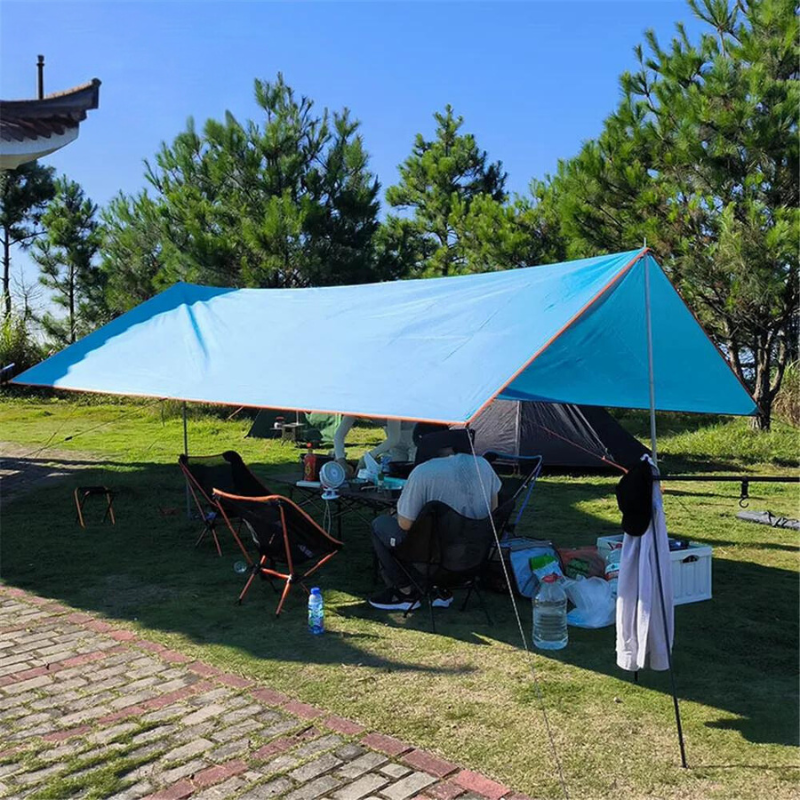 blue sunshade tarp tent