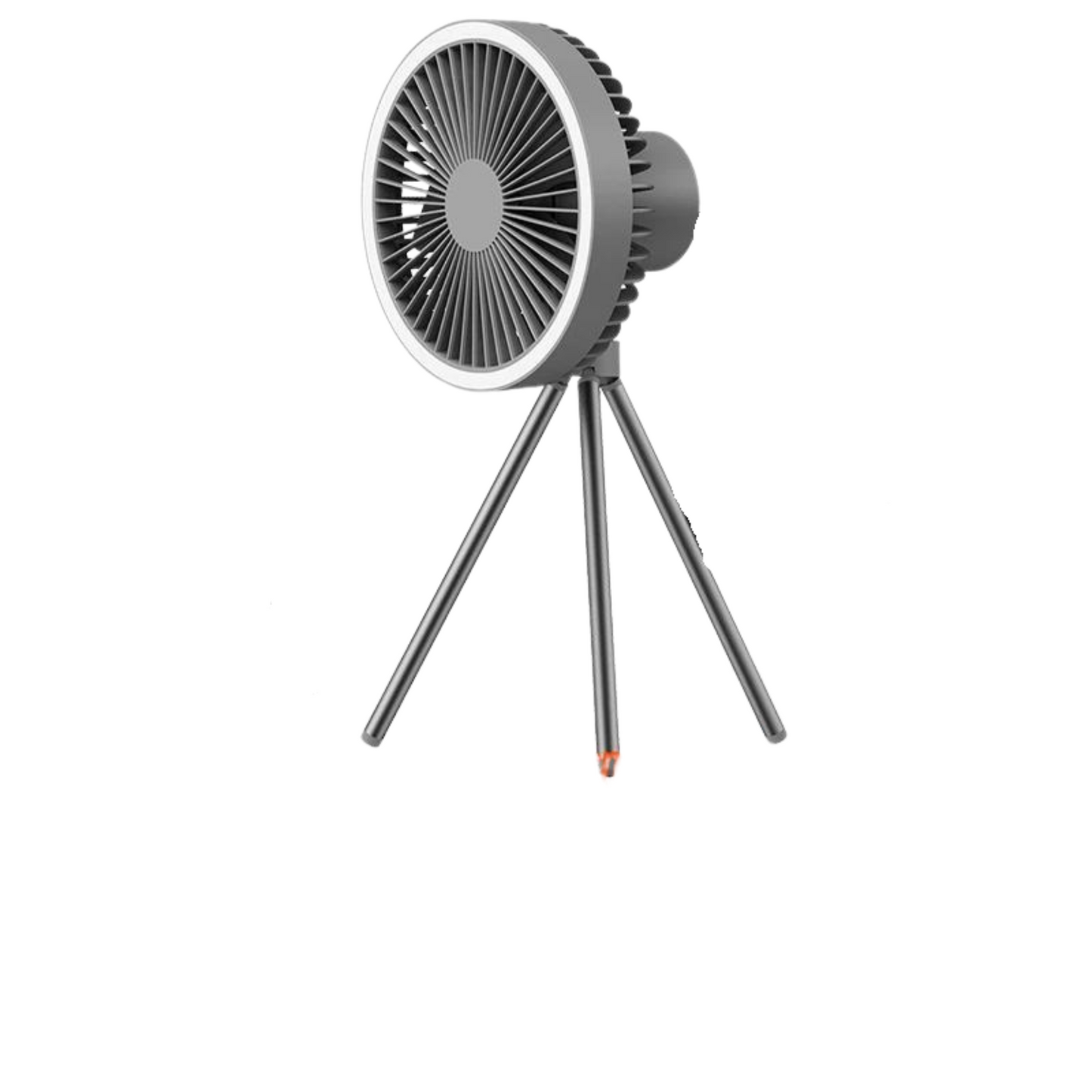 grey portable fan with led light