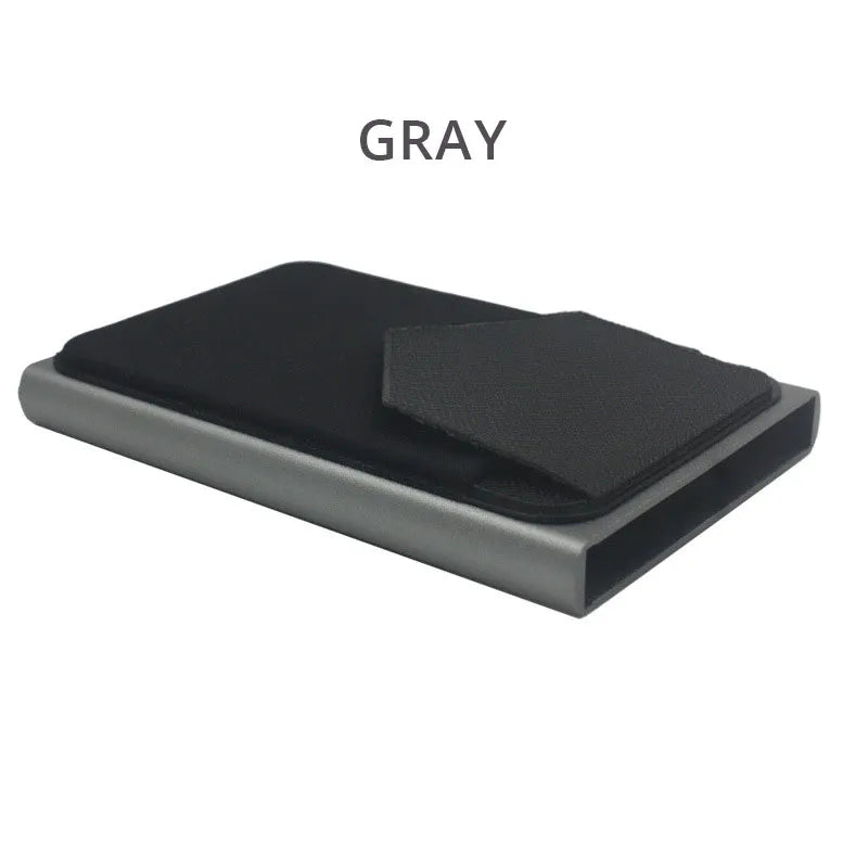 a gray Slim Aluminum RFID Wallet