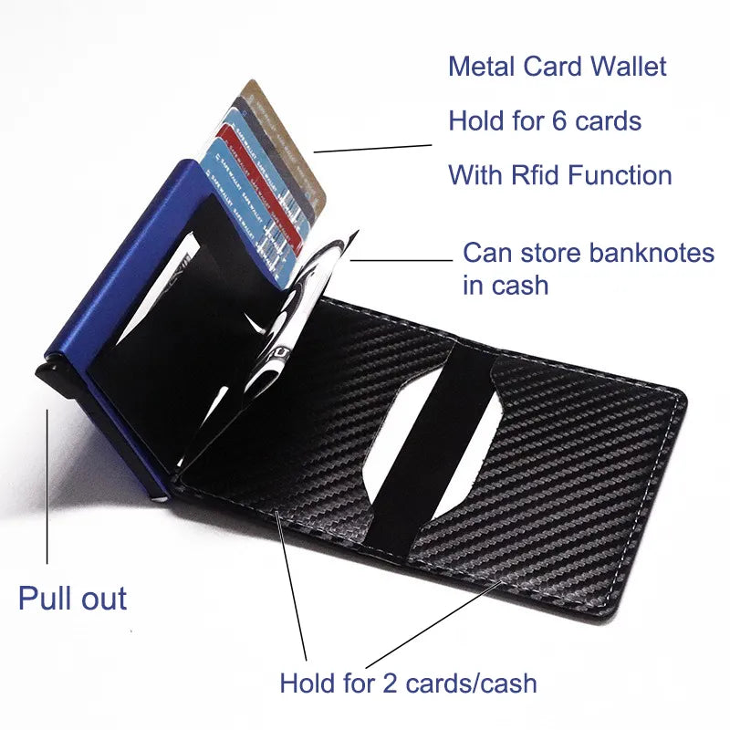 RFID Aluminum Card Holder - Slim & Secure Wallet