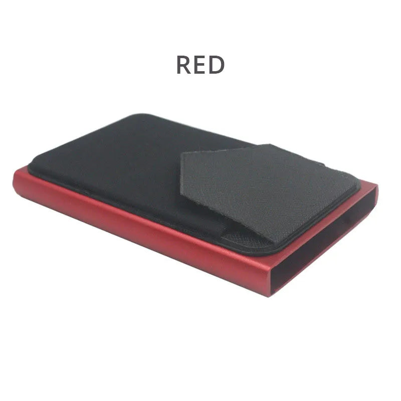 a red Slim Aluminum RFID Wallet