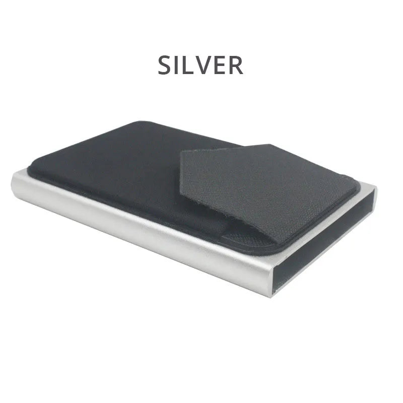 a silver Slim Aluminum RFID Wallet